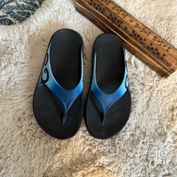 Unisex OOriginal Sport Thong Black/Azul Sandals size 7 - Picture 8 of 11